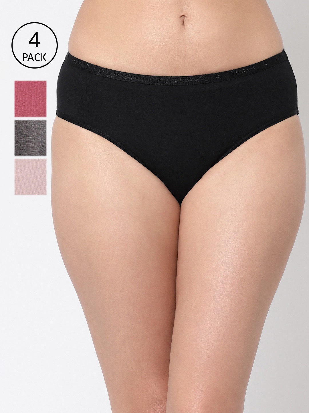 

Floret Women Pack Of 4 Assorted Hipster Briefs