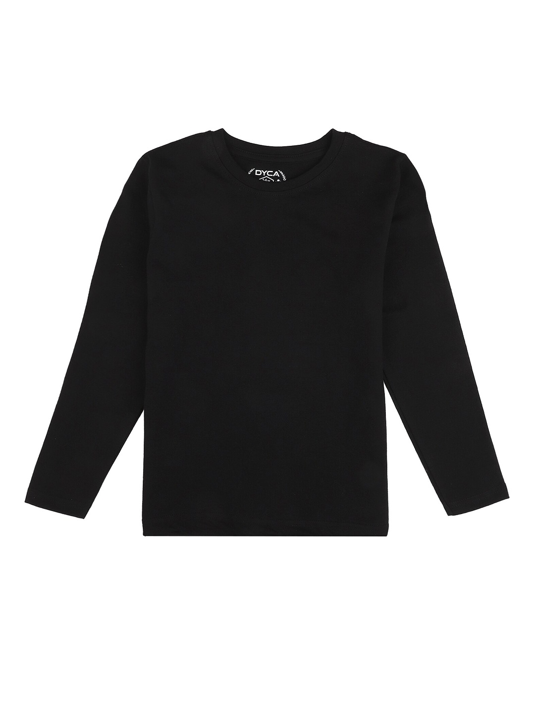 

DYCA Boys Black Round Neck Full Sleeves T-shirt