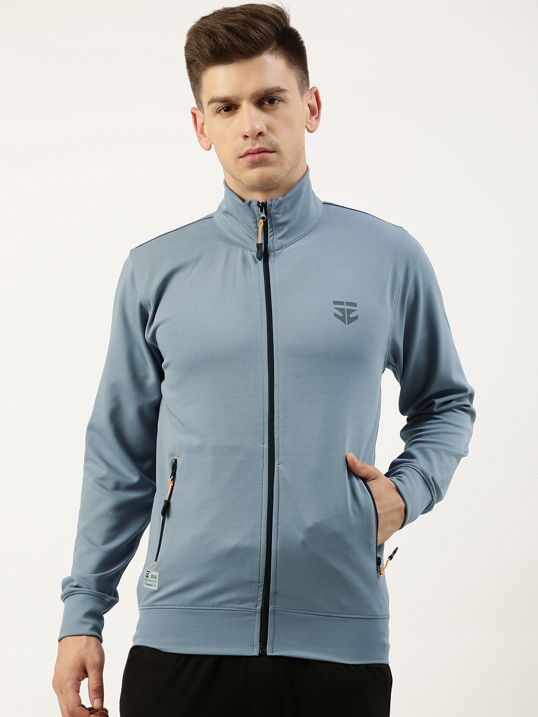 

Sports52 wear Men Blue Solid Lightweight Dry Fit Training or Gym Sporty Jacket