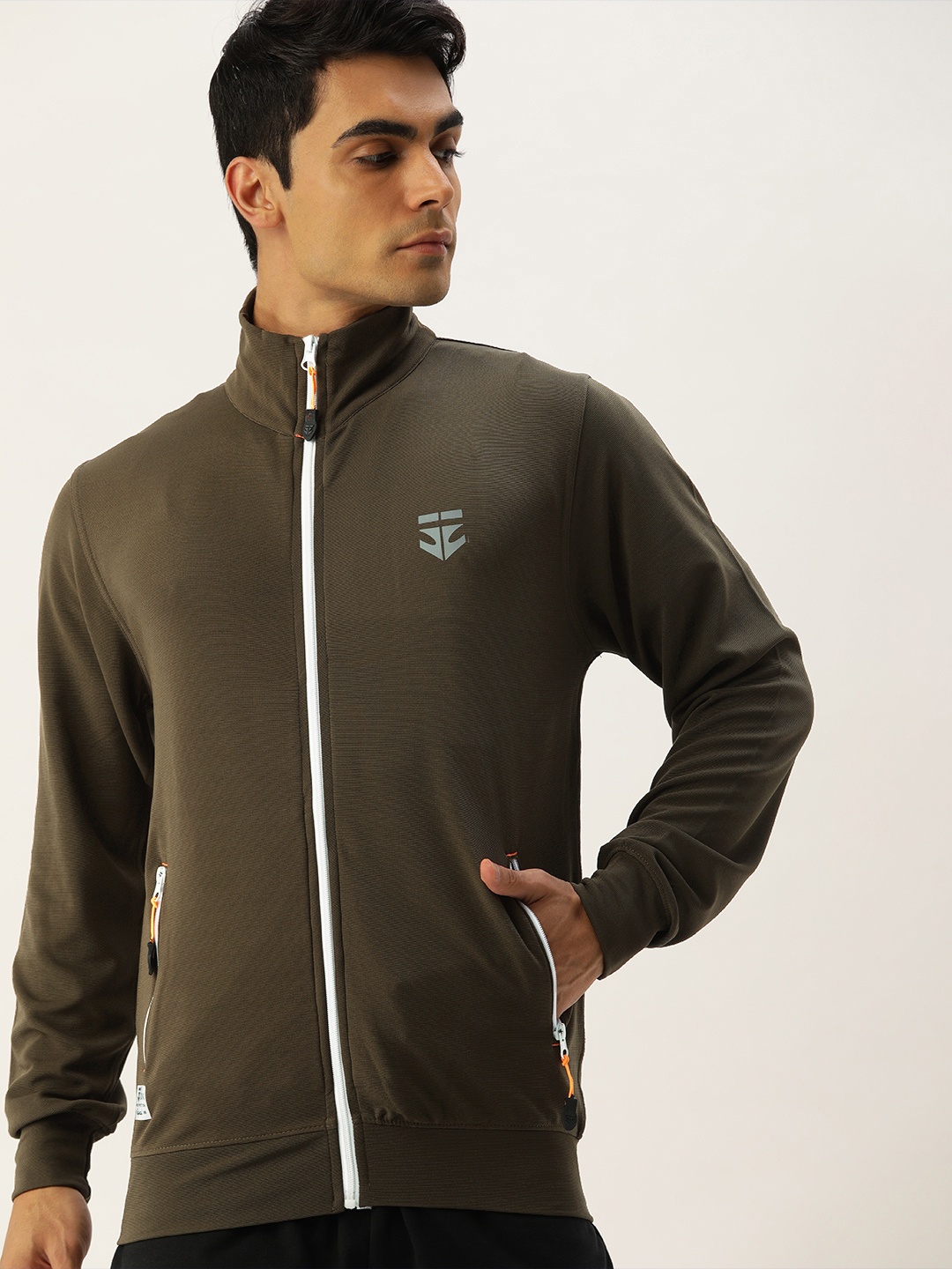 

Sports52 wear Men Olive Green Lightweight Training Sporty Jacket