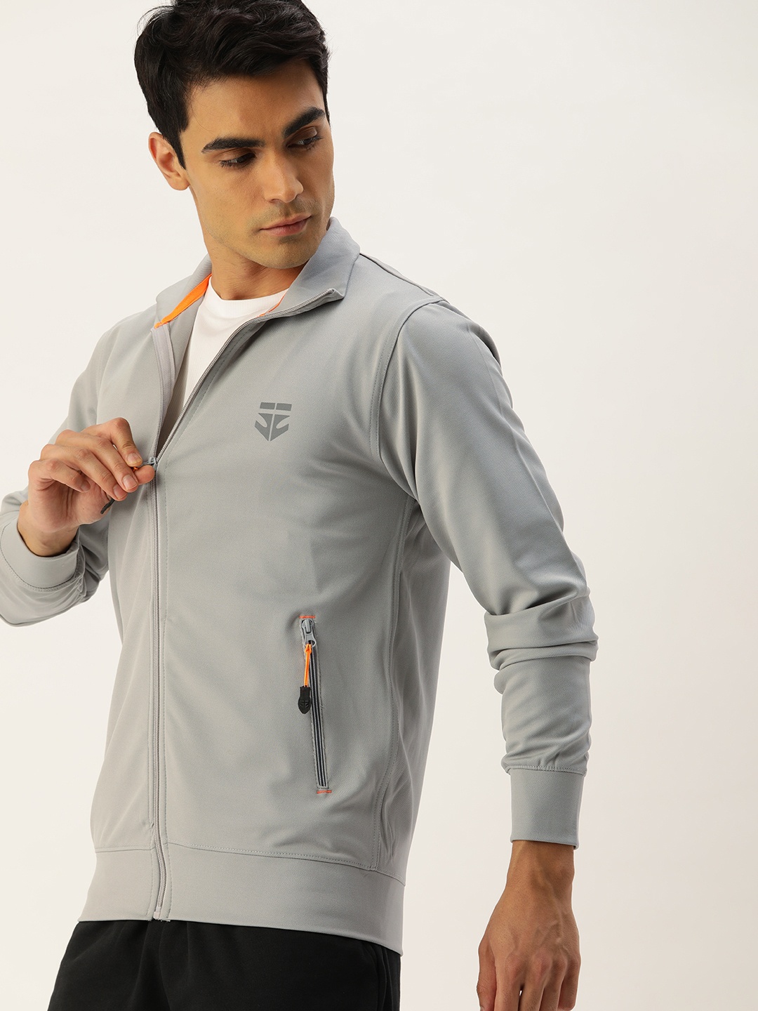 

Sports52 wear Men Grey Lightweight Training Sporty Jacket