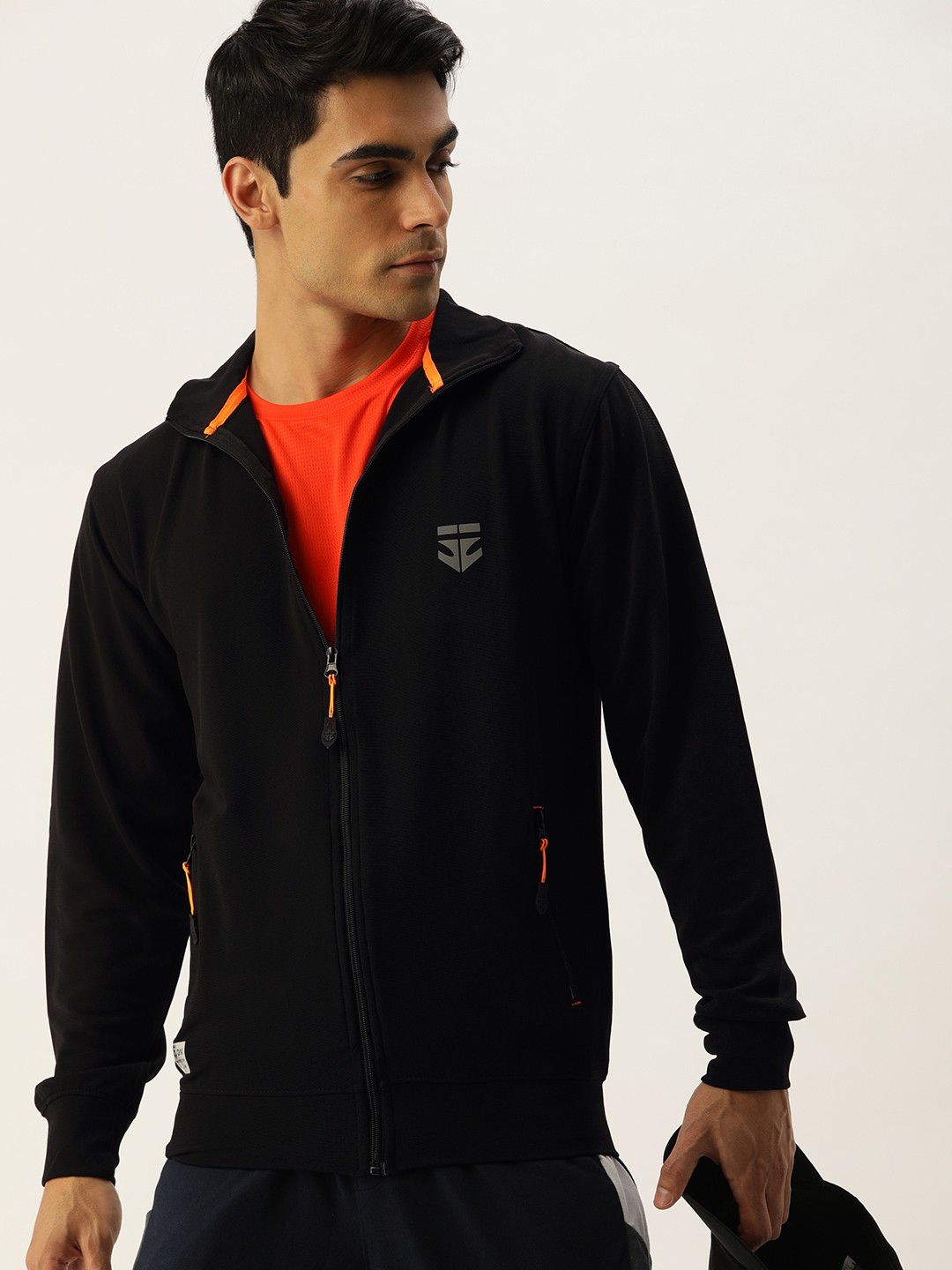 

Sports52 wear Men Black Solid Lightweight Dri-Fit Training Jacket