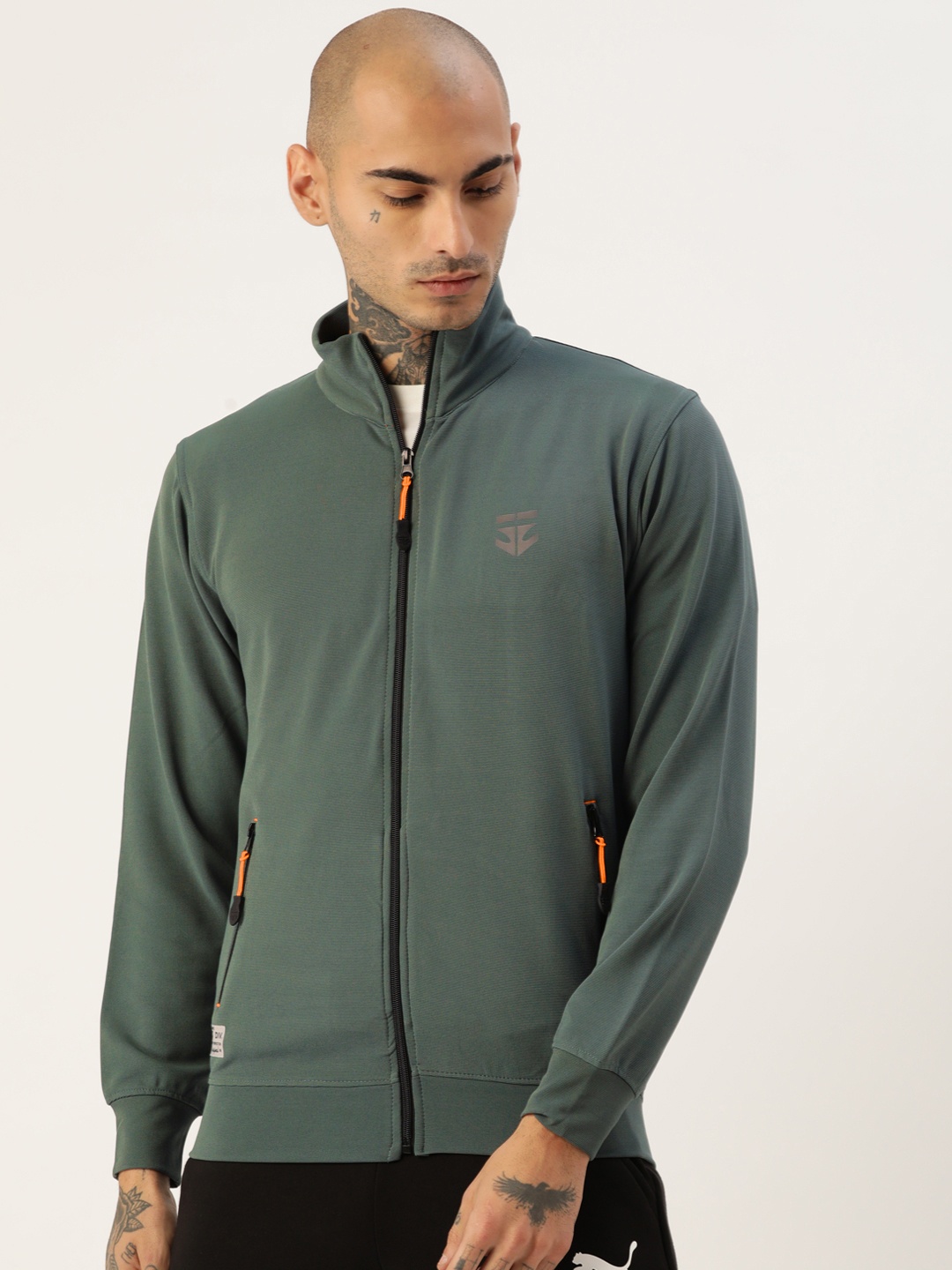 

Sports52 wear Mock Collar Sporty Jacket, Green