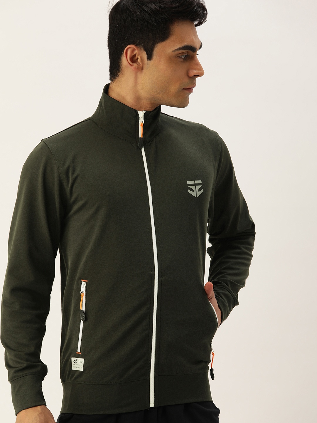 

Sports52 wear Men Olive Green Lightweight Training Sporty Jacket