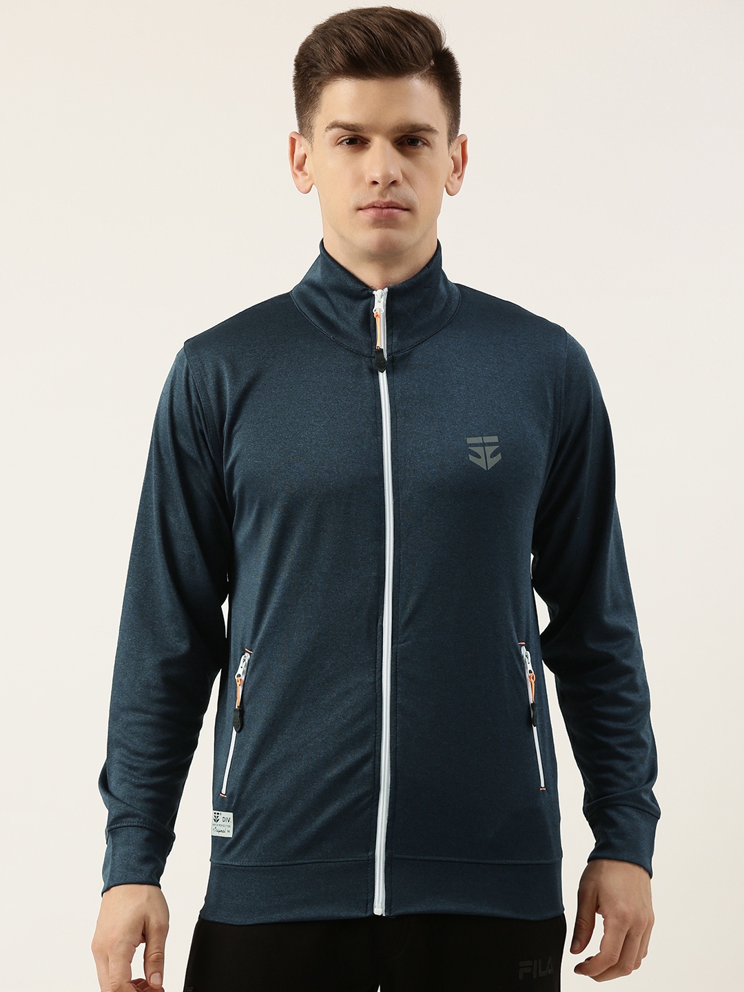

Sports52 wear Men Navy Blue Lightweight Training or Gym Dry-Fit Sporty Jacket