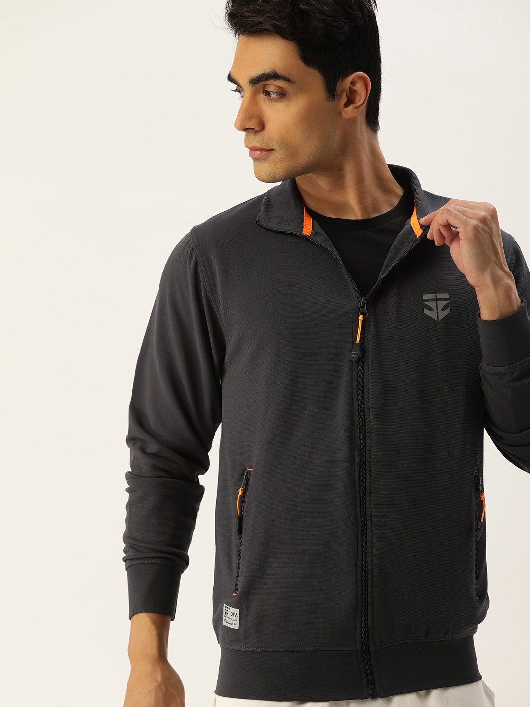 

Sports52 wear Men Grey Lightweight Training Sporty Jacket