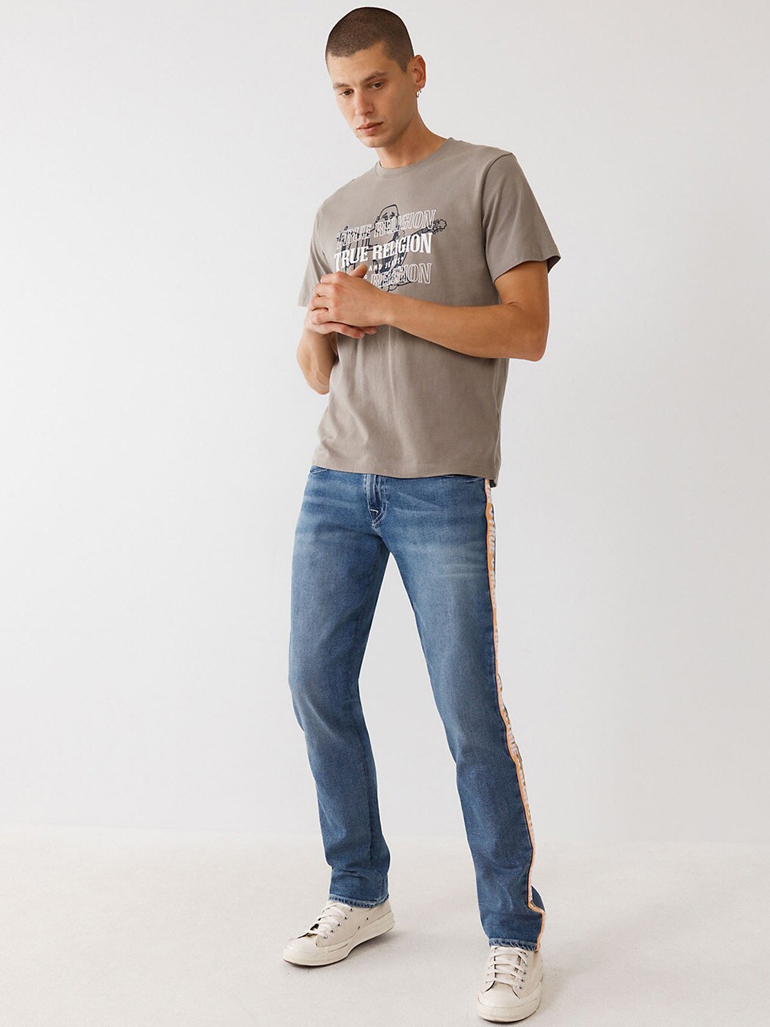 

True Religion Men SN Geno Slim Fit Light Fade Jeans, Blue