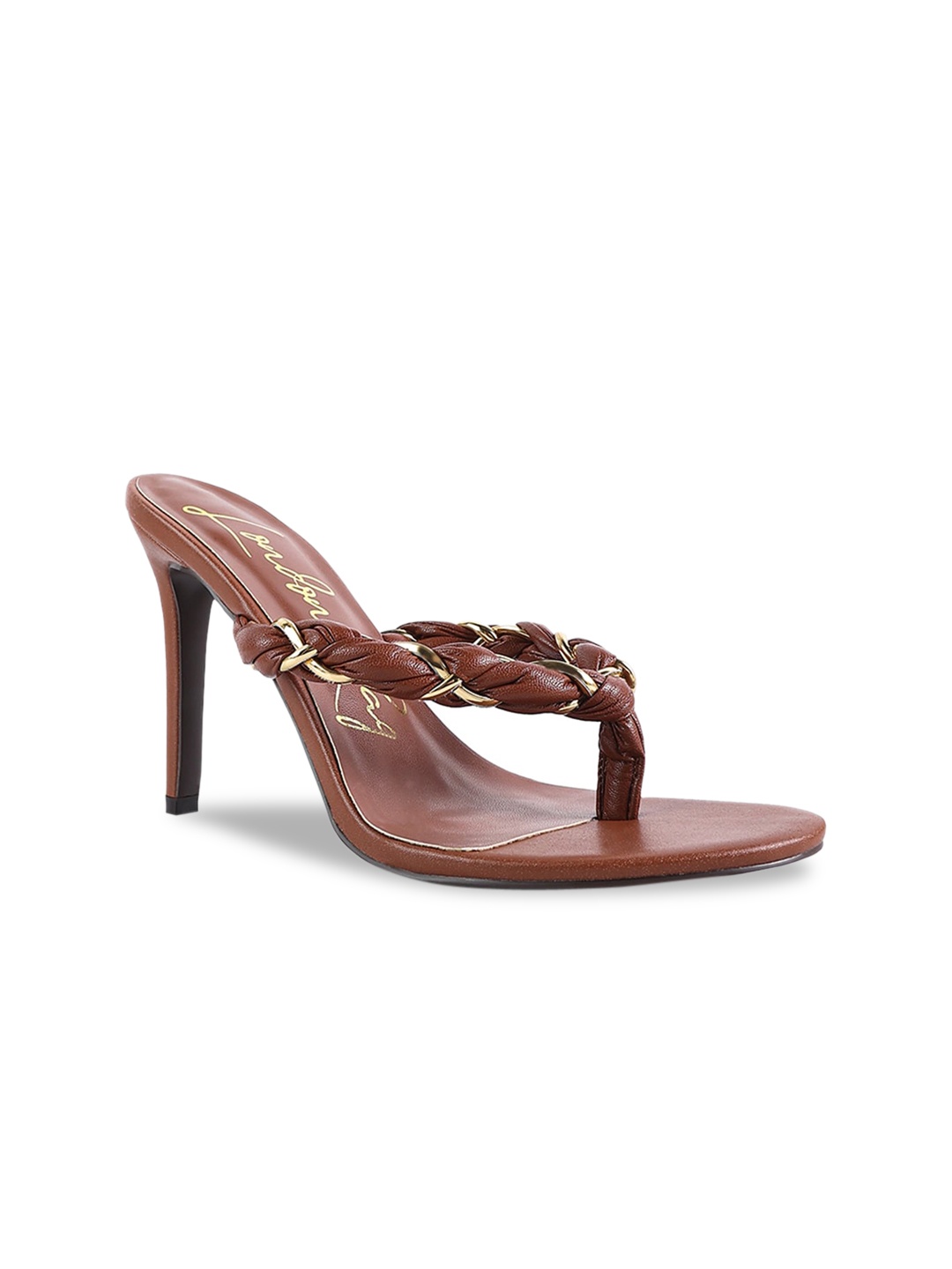 

London Rag Women Brown Embellished PU Party Heels