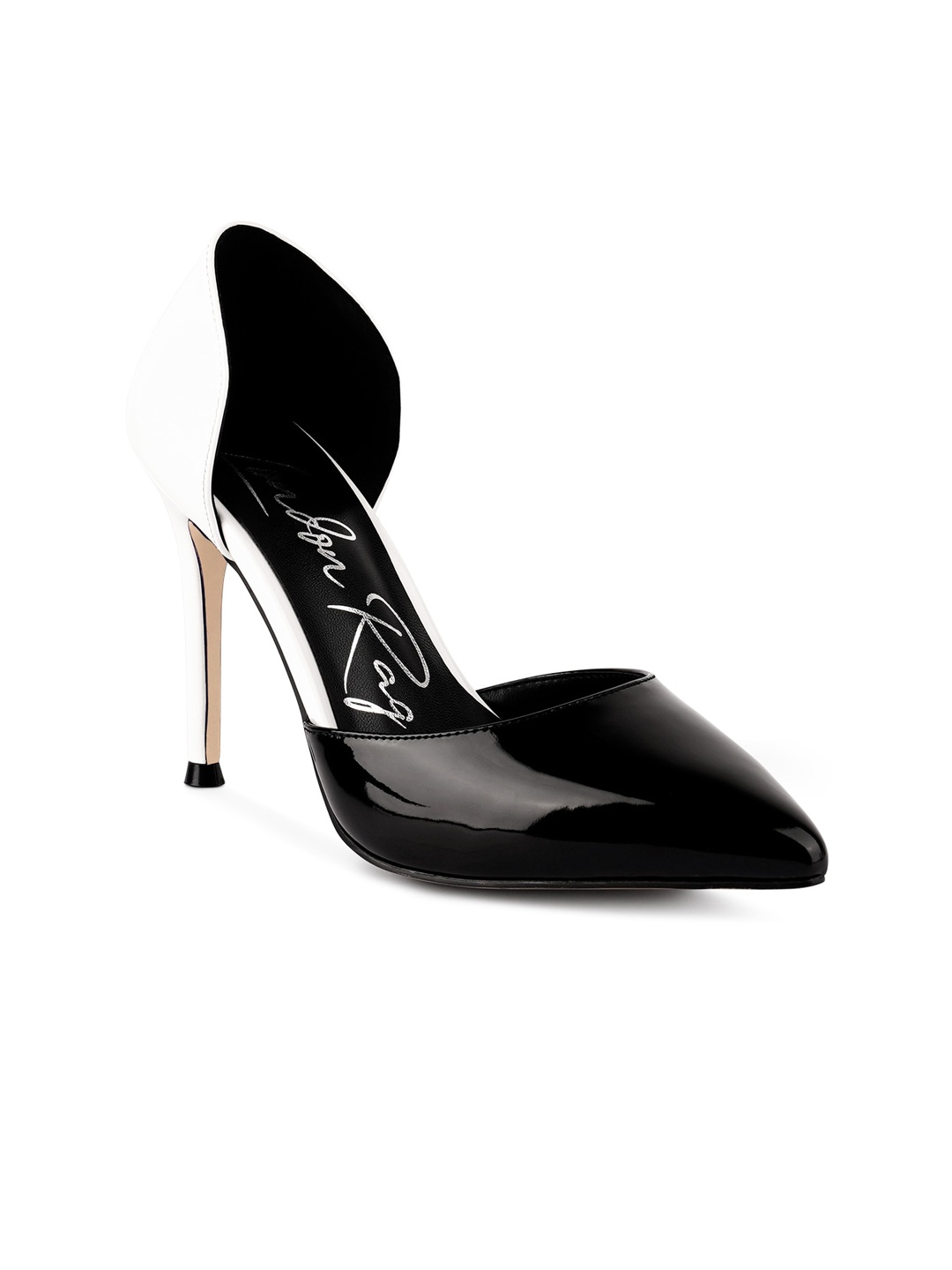 

London Rag Women White & Black Stiletto Pumps