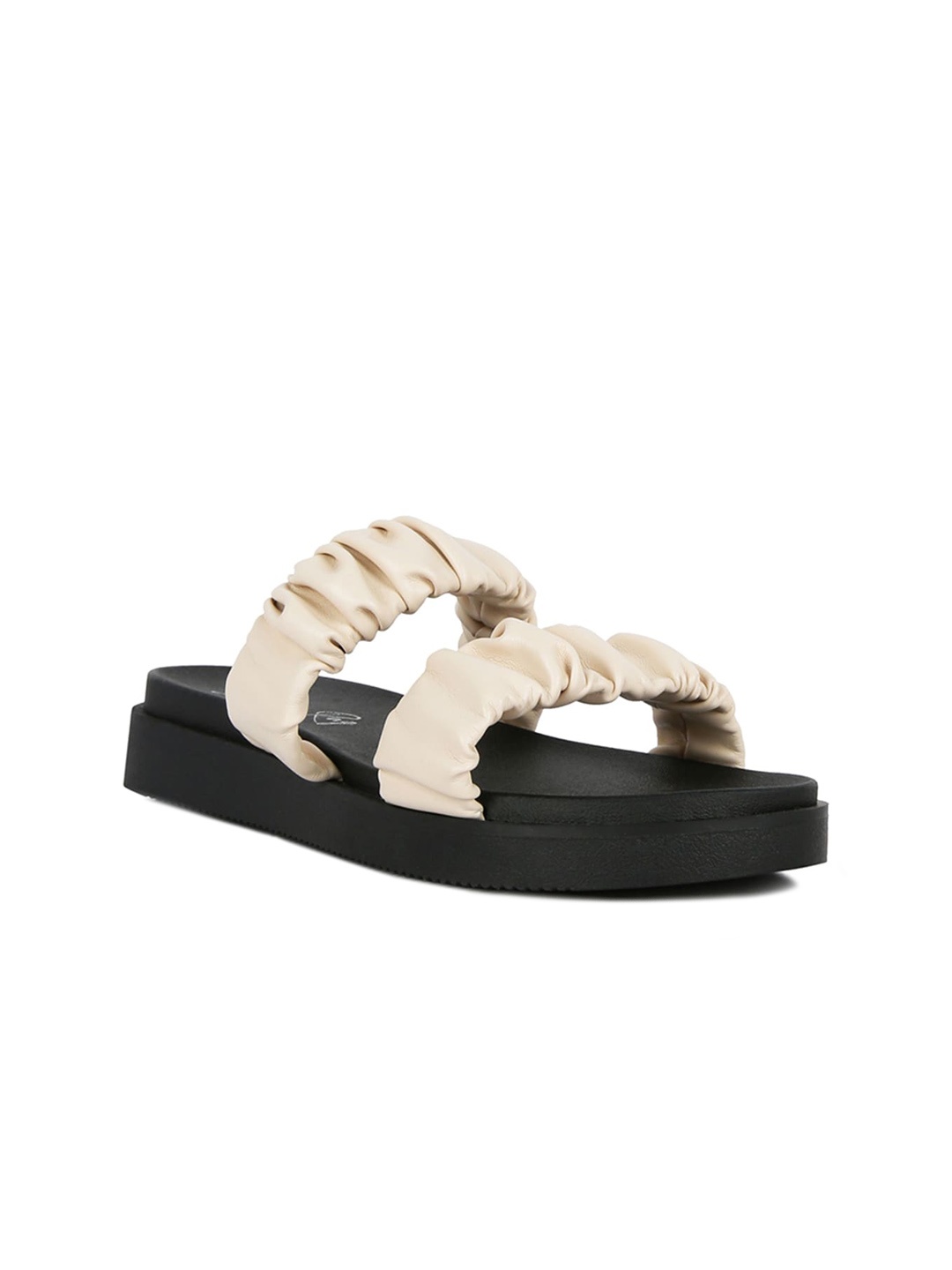 

London Rag Women Beige Open Toe Flats