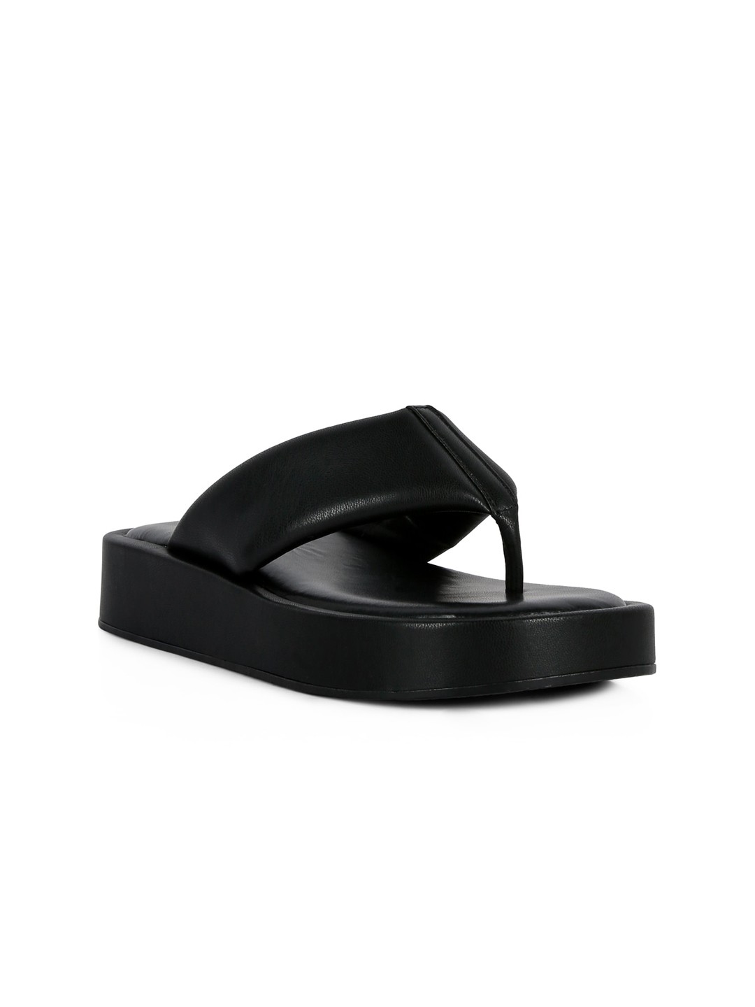 

London Rag Women Black PU Flatform Heels