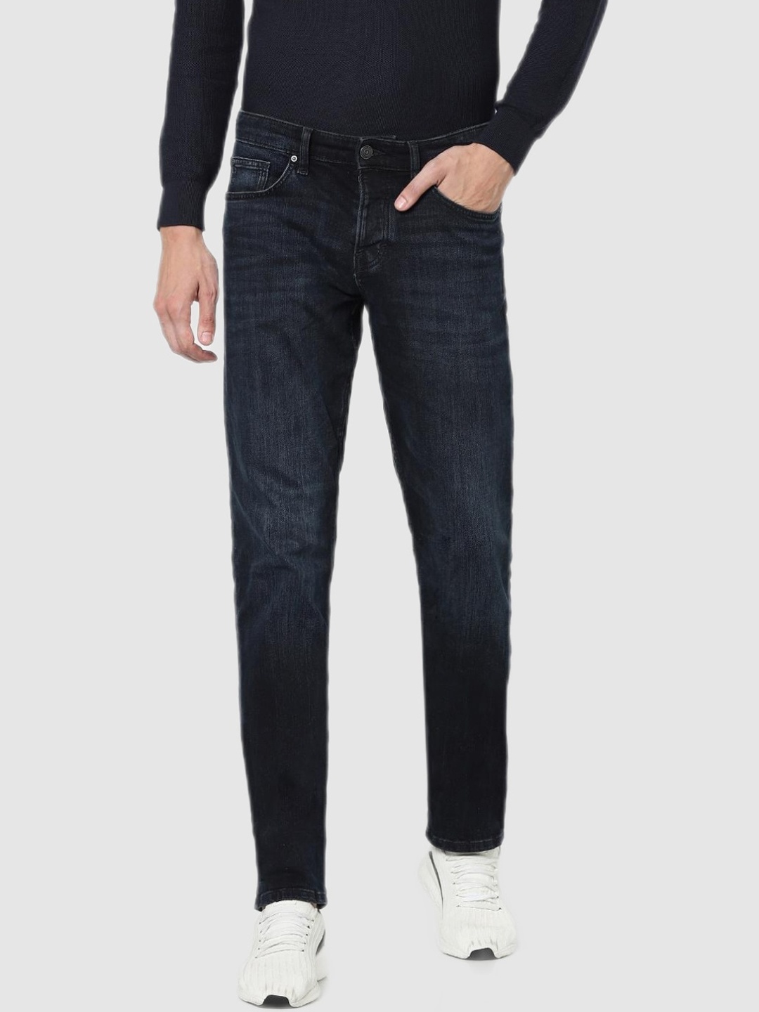 

Celio Men Navy Blue Jean Slim Fit Light Fade Stretchable Jeans