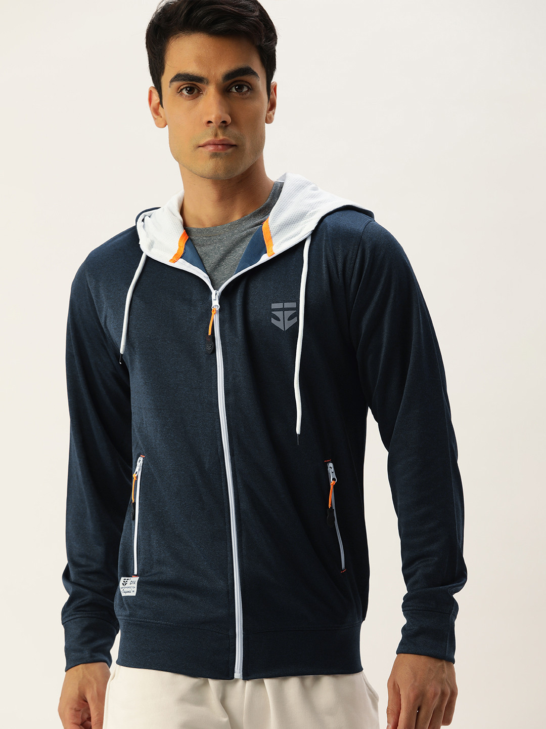 

Sports52 wear Men Navy Blue Solid Lightweight Dri-Fit Training Jacket