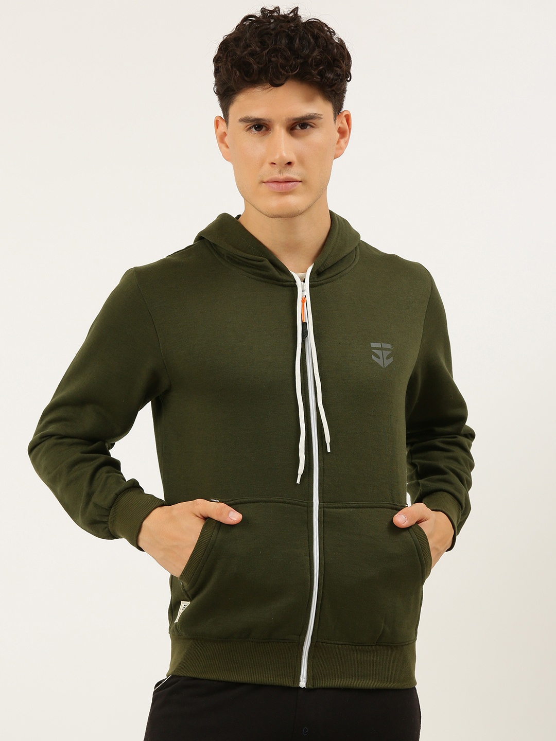 

Sports52 wear Men Olive Green Solid Lightweight Hooded Training Jacket