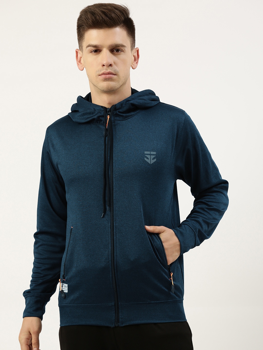 

Sports52 wear Men Navy Blue Solid Lightweight Dry Fit Training or Gym Sporty Jacket