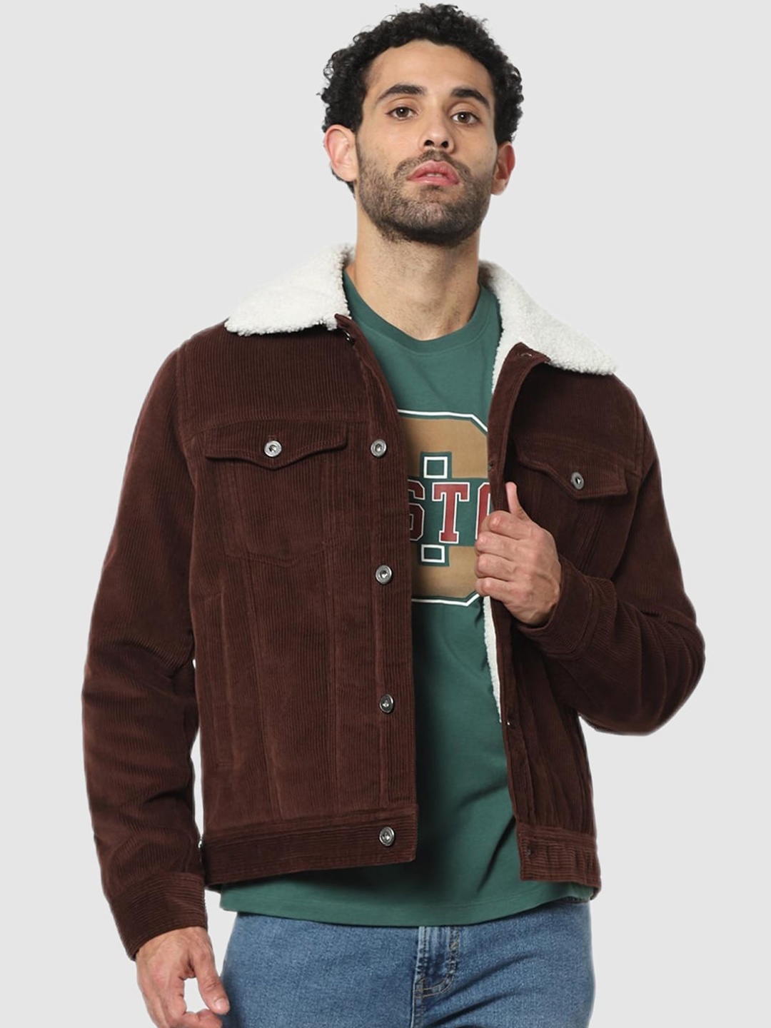 

Celio Men Brown Crop Tailored Jacket
