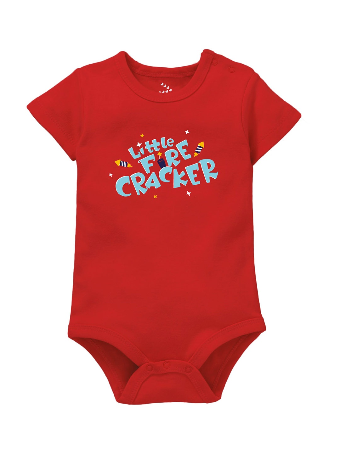 

Zeezeezoo Infant Red Little Fire Cracker Diwali Printed Bodysuit