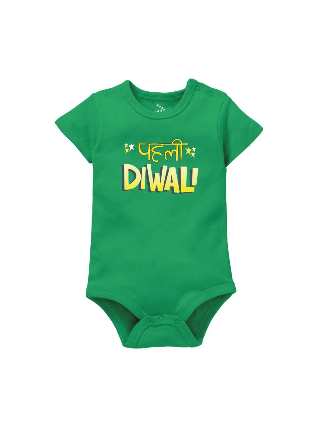 

Zeezeezoo Infant Green Pehli Diwali Printed Bodysuit