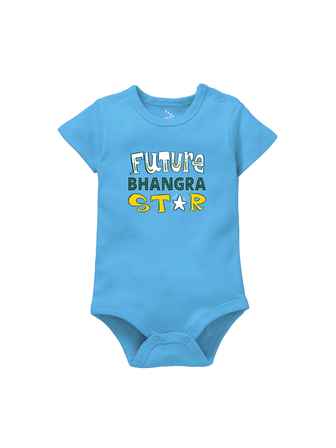 

Zeezeezoo Infant Blue Future Bhangra Star Printed Bodysuit