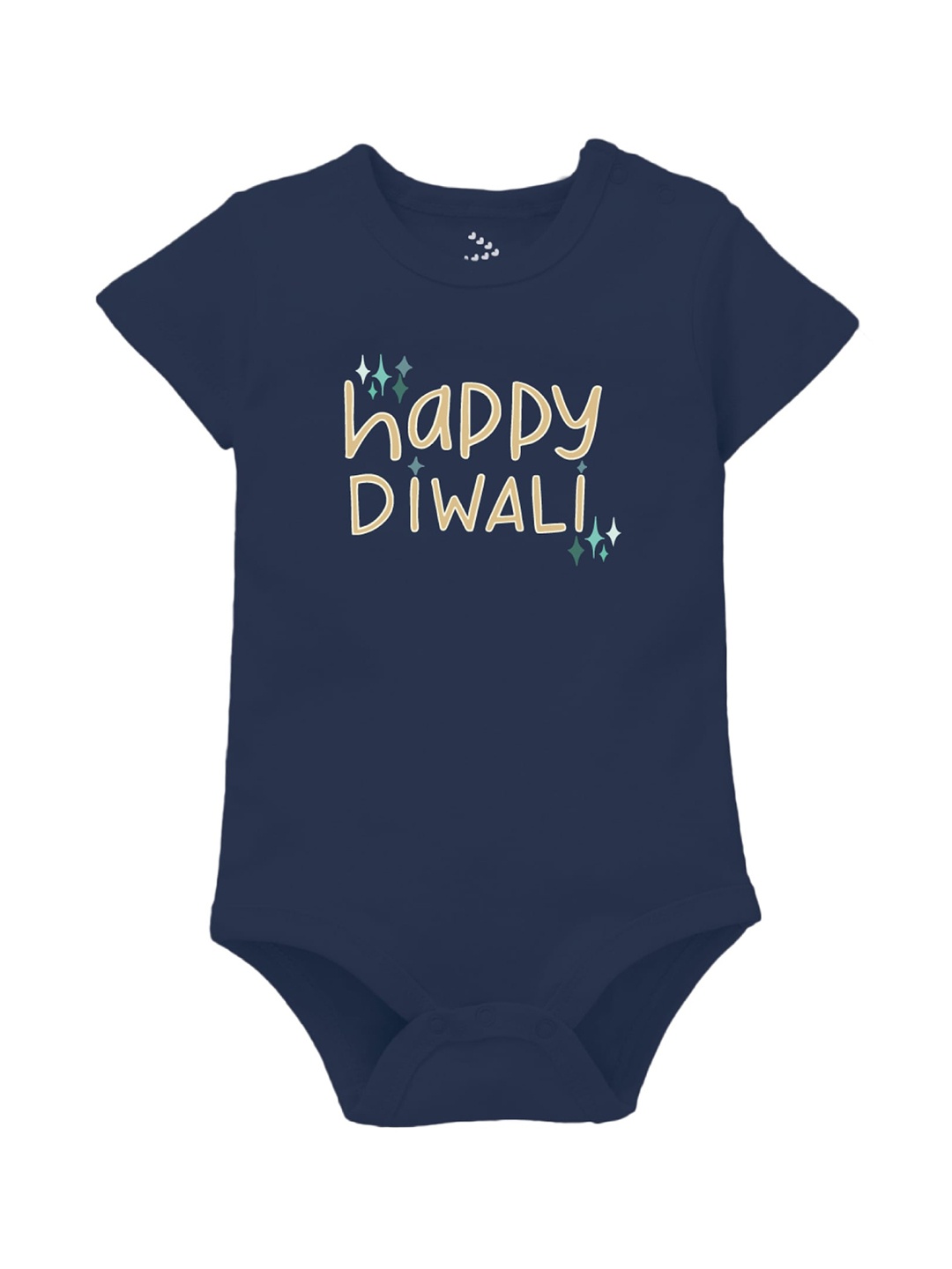 

Zeezeezoo Infant Navy Blue Happy Diwali Printed Bodysuit