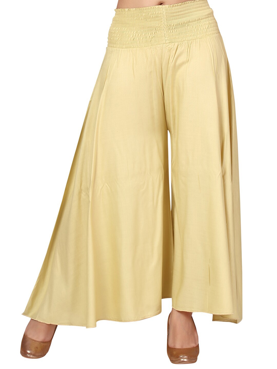 

Aarika Women Beige Handloom Ethnic Palazzos