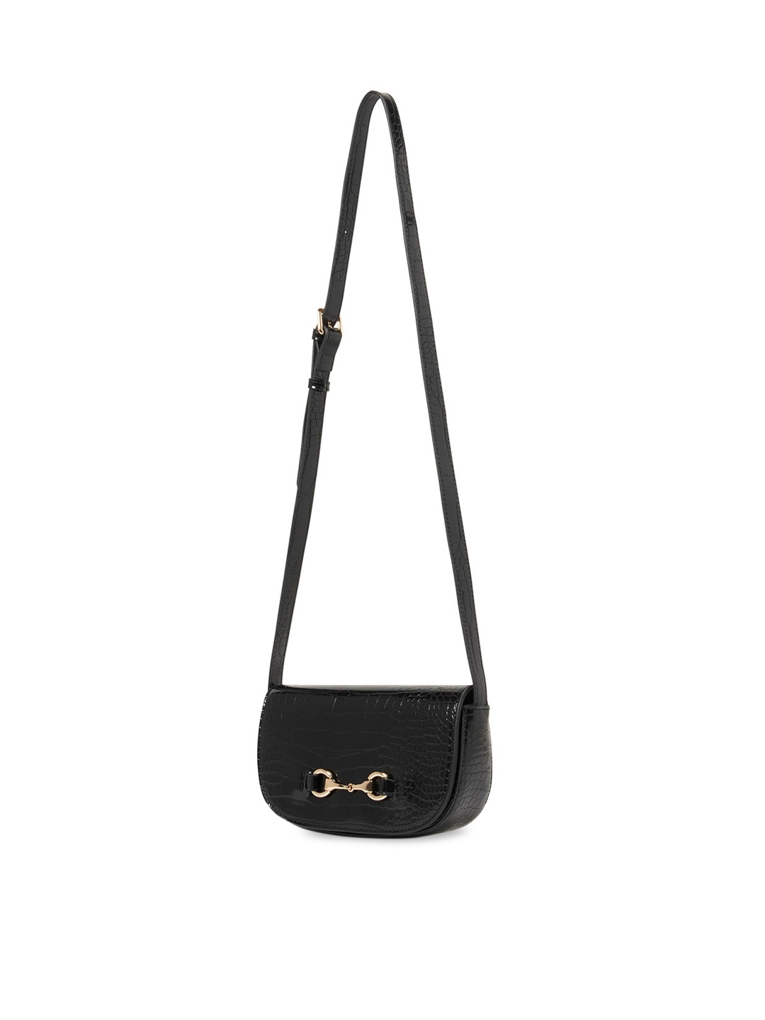 

Forever New Black Textured Structured Sling Bag