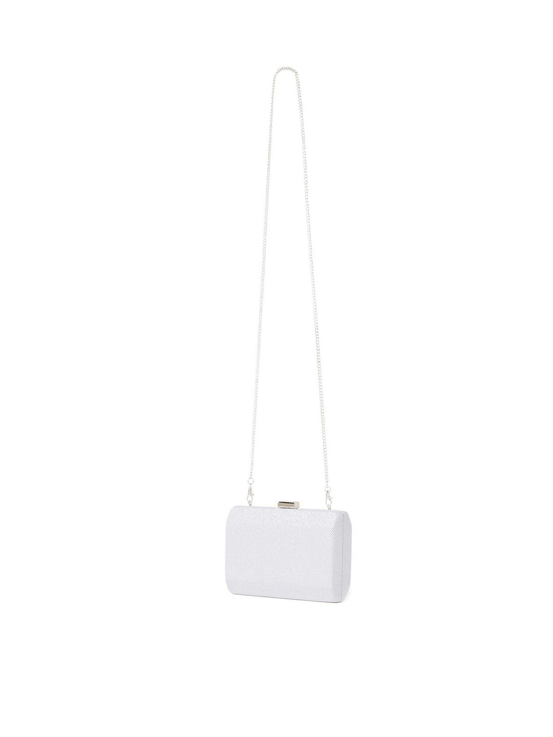 

Forever New Silver-Toned Embellished Purse Clutch