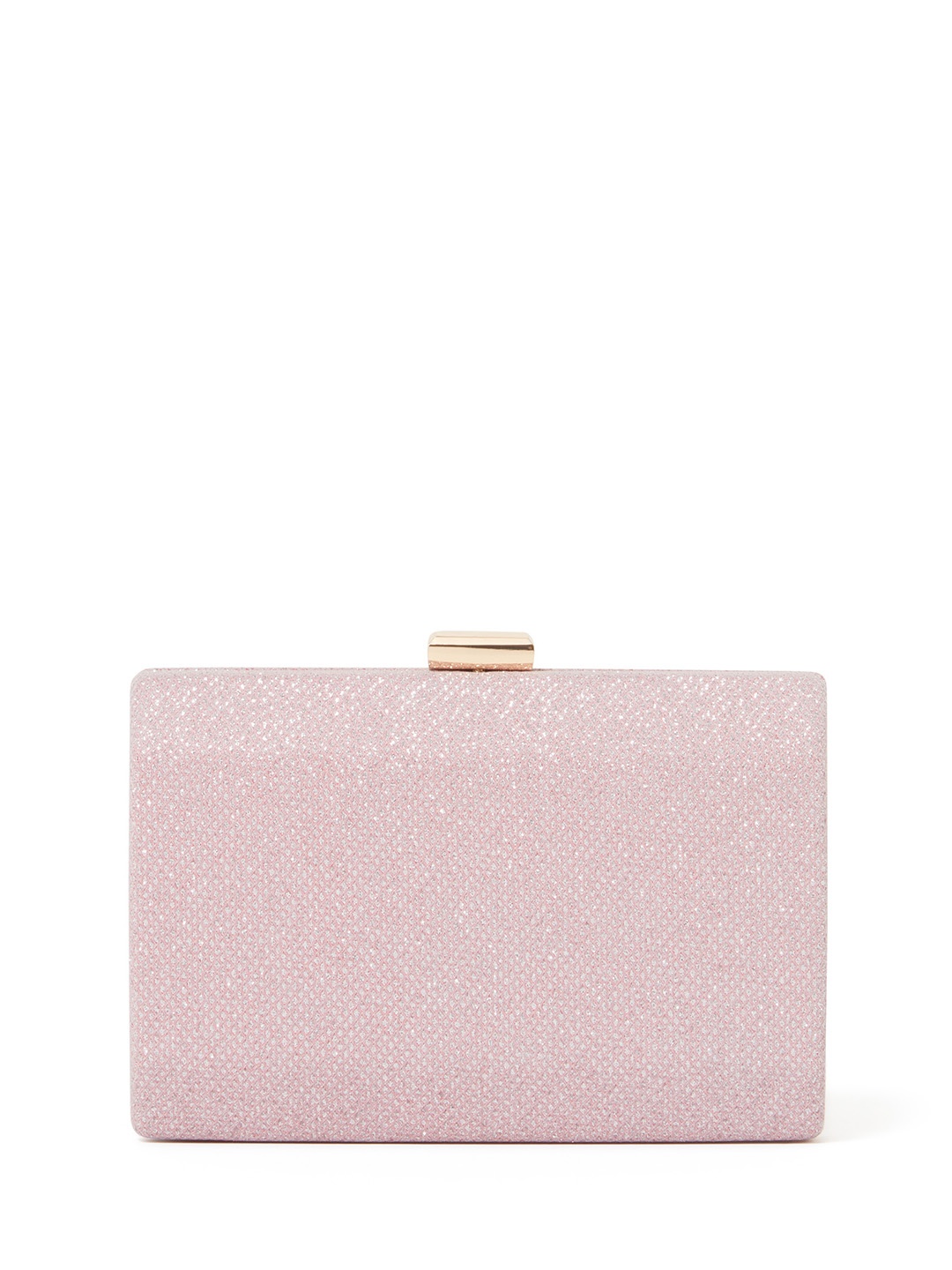

Forever New Pink & Gold-Toned Embellished Purse Clutch