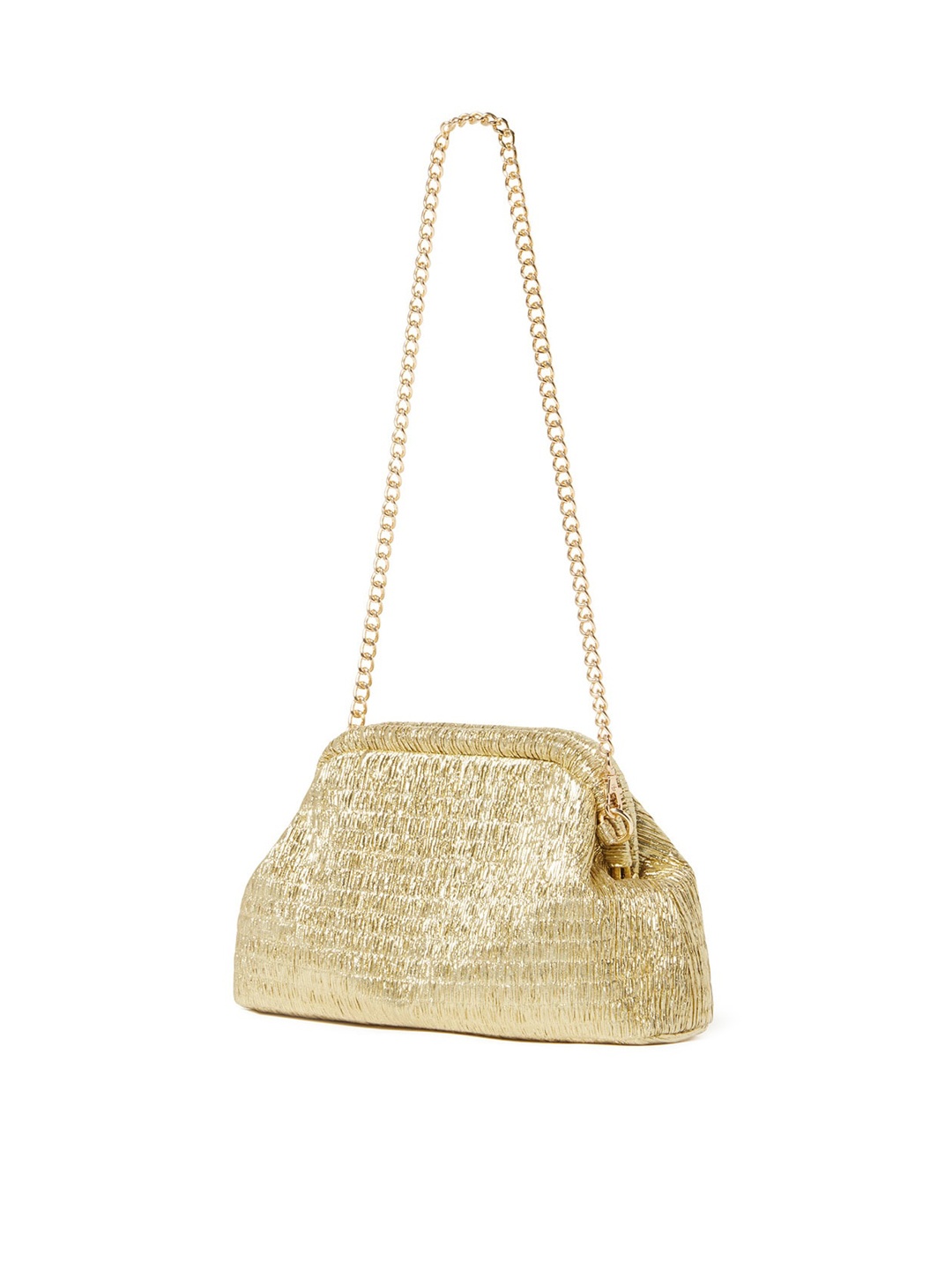 

Forever New Gold-Toned Embellished Purse Clutch