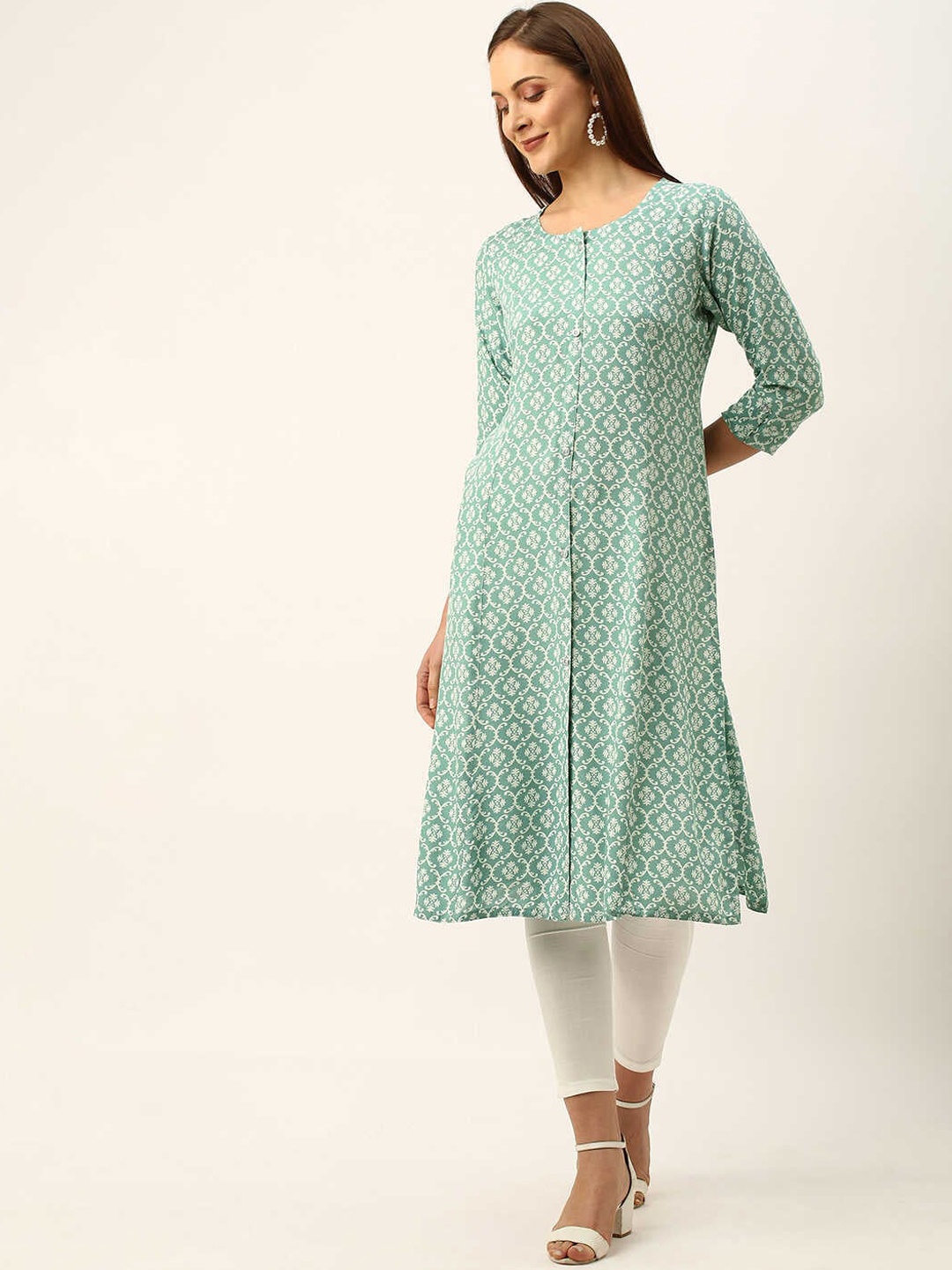 

ZOLA Women Green Ethnic Motifs Printed Kurta