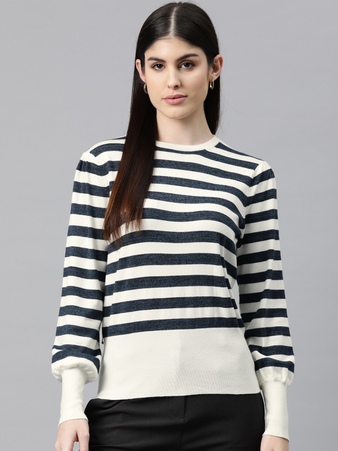 

Marks & Spencer Striped Pullover, Off white