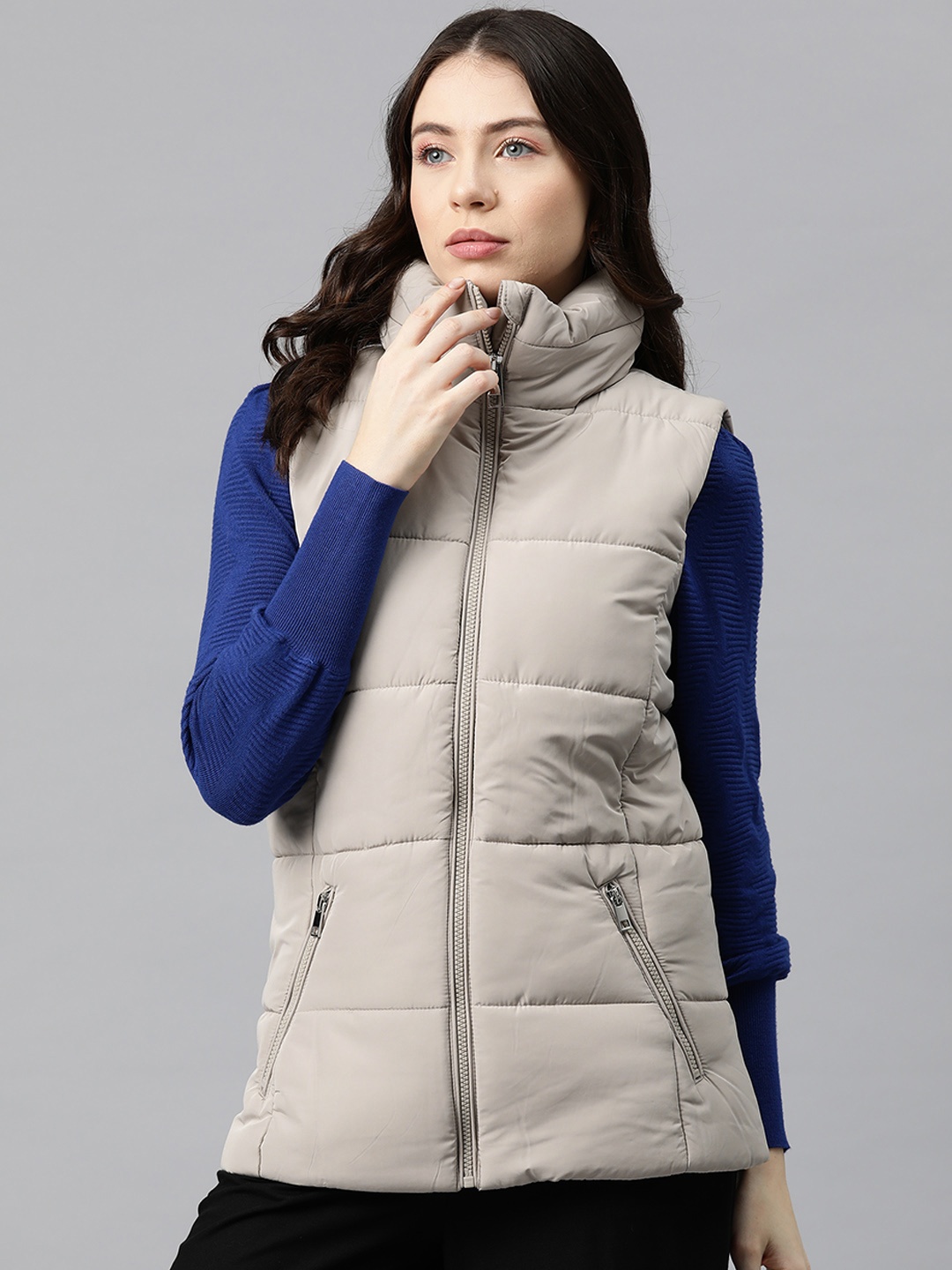 

Marks & Spencer Women Beige Lightweight Padded Jacket