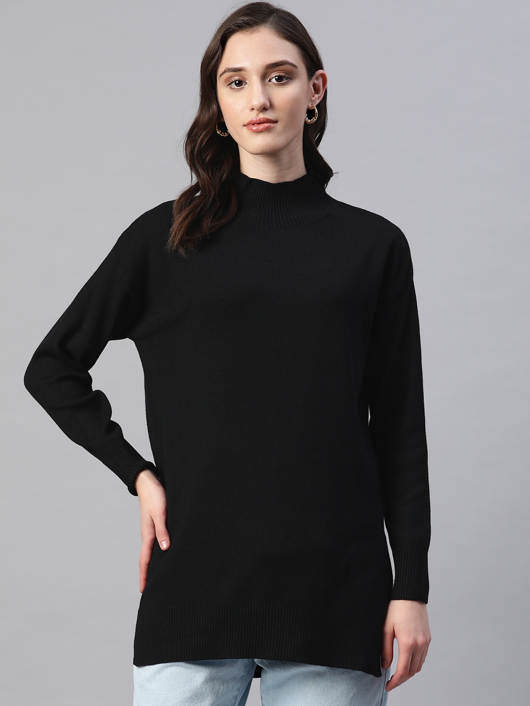 

Marks & Spencer Turtle Neck Longline Pullover, Black