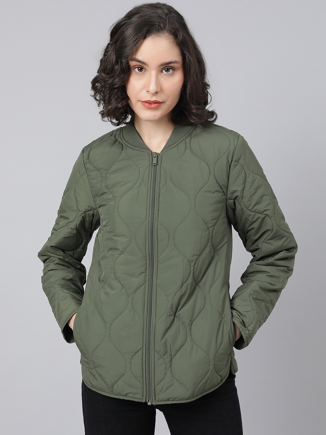 

Marks & Spencer Women Green Padded Jacket