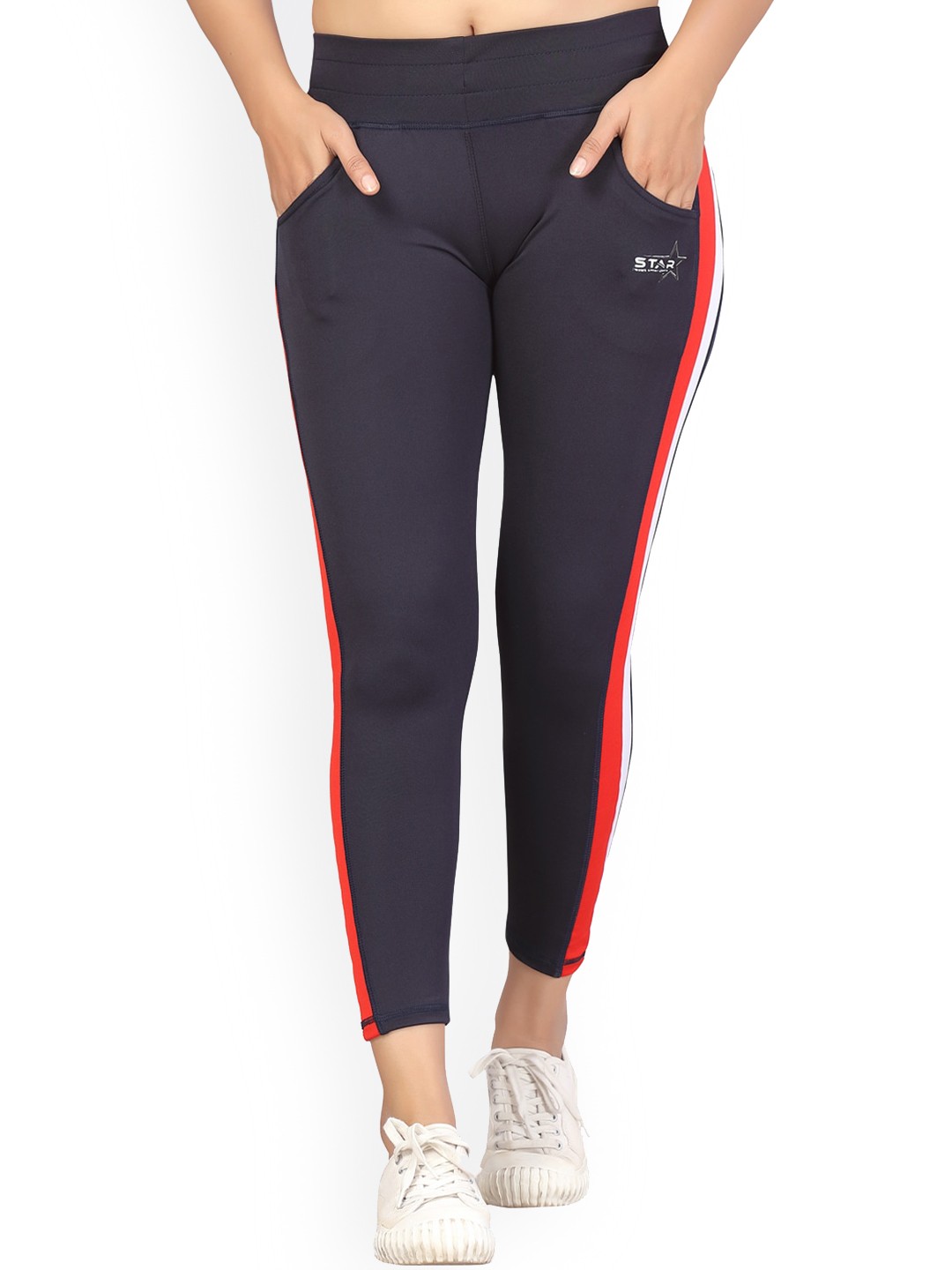 

Aarika Women Navy Blue Solid Slim-Fit Rapid-Dry Tights