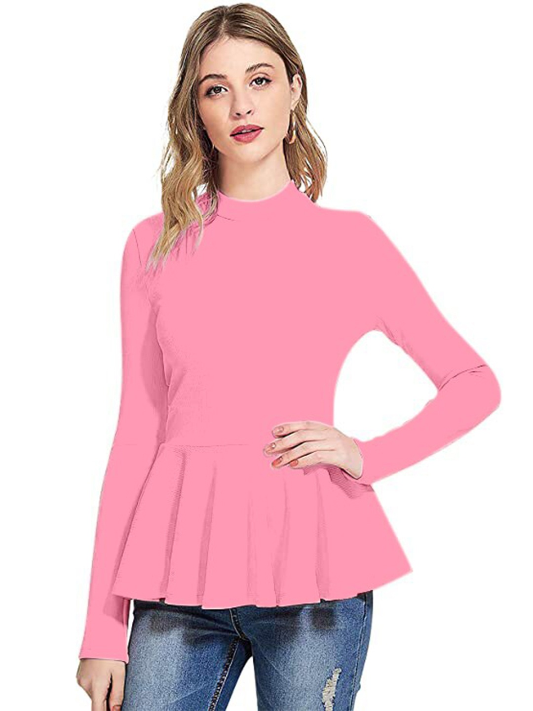 

LOOKFIELD Pink Peplum Top