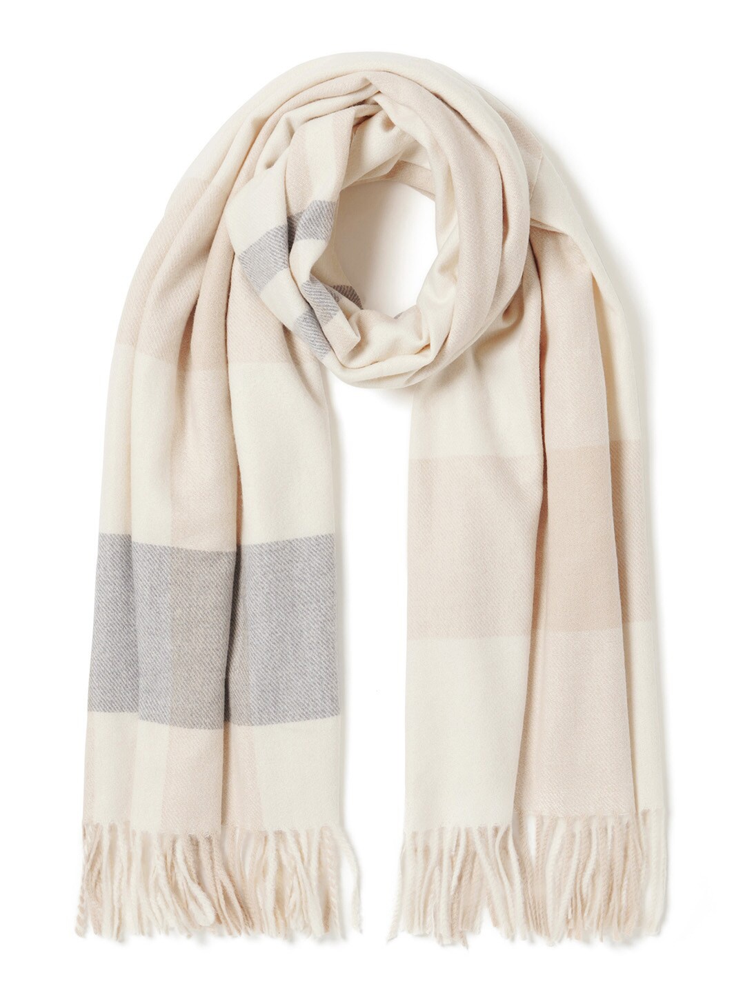 

Forever New Women Checked Scarf, Beige