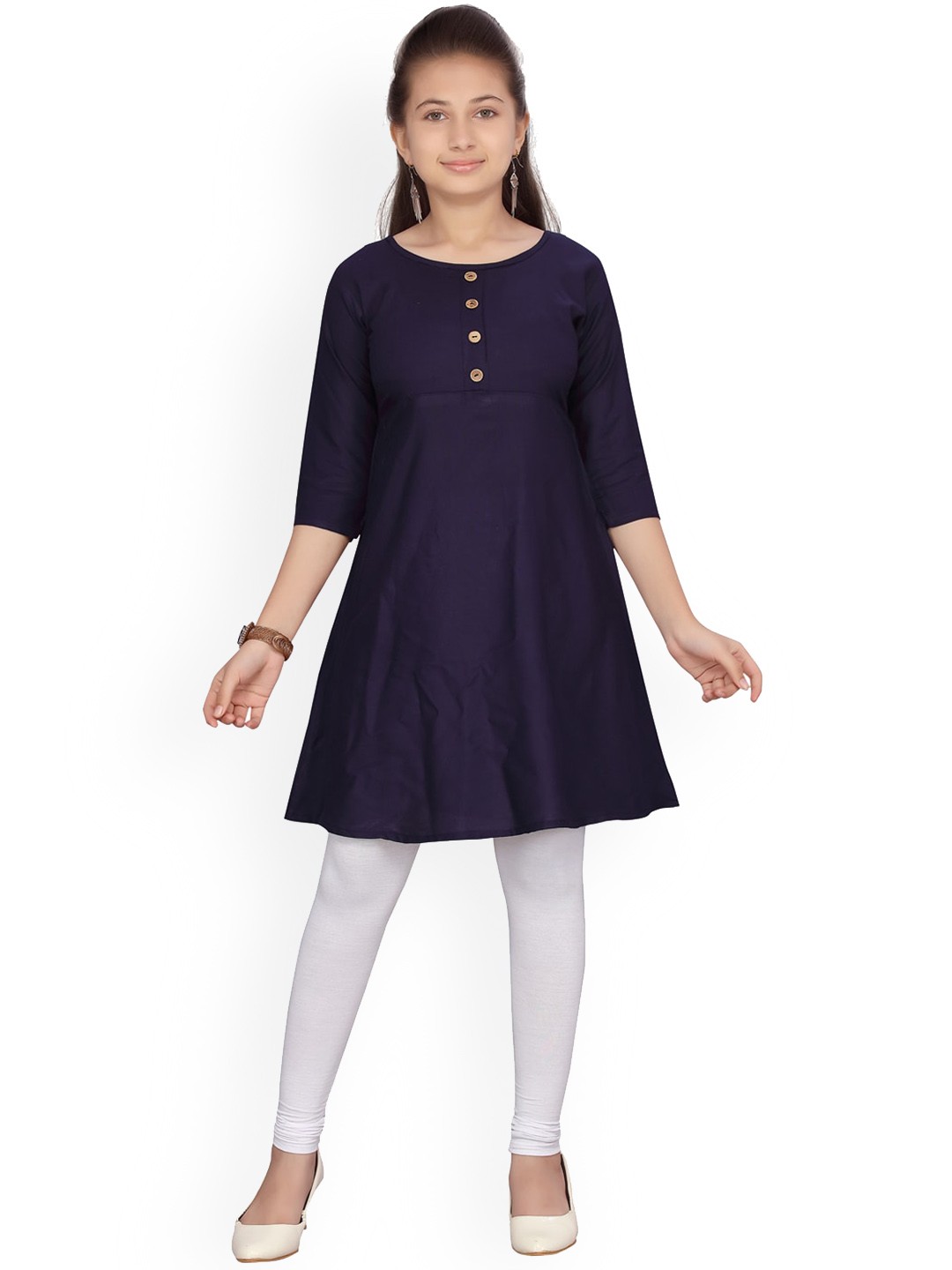 

Aarika Girls Blue Cotton Kurta