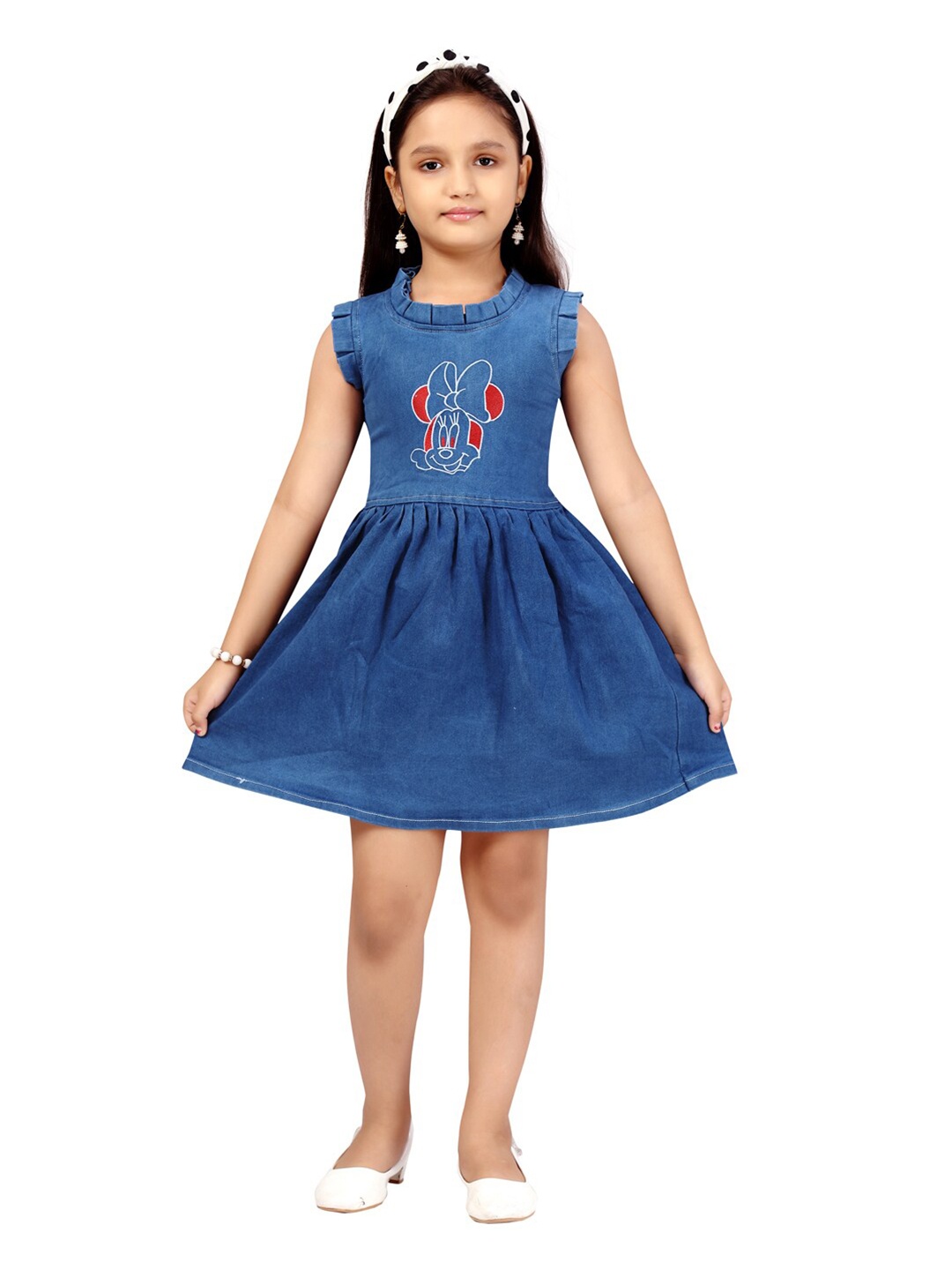 

Aarika Girls Blue Denim Dress