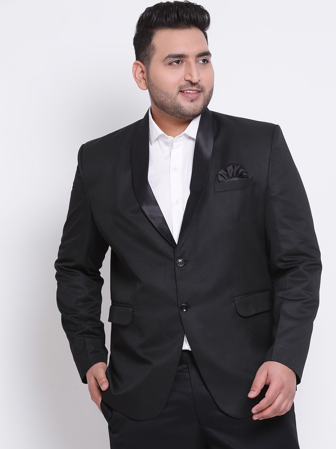 

Hangup Men Black Solid Single-Breasted Casual Blazers