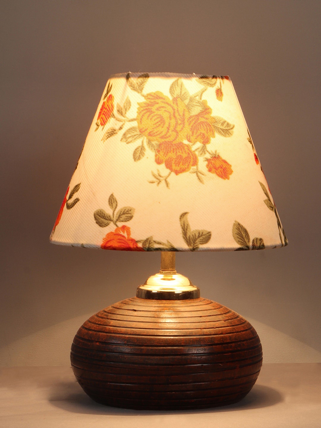 

foziq Brown Printed Table Lamp