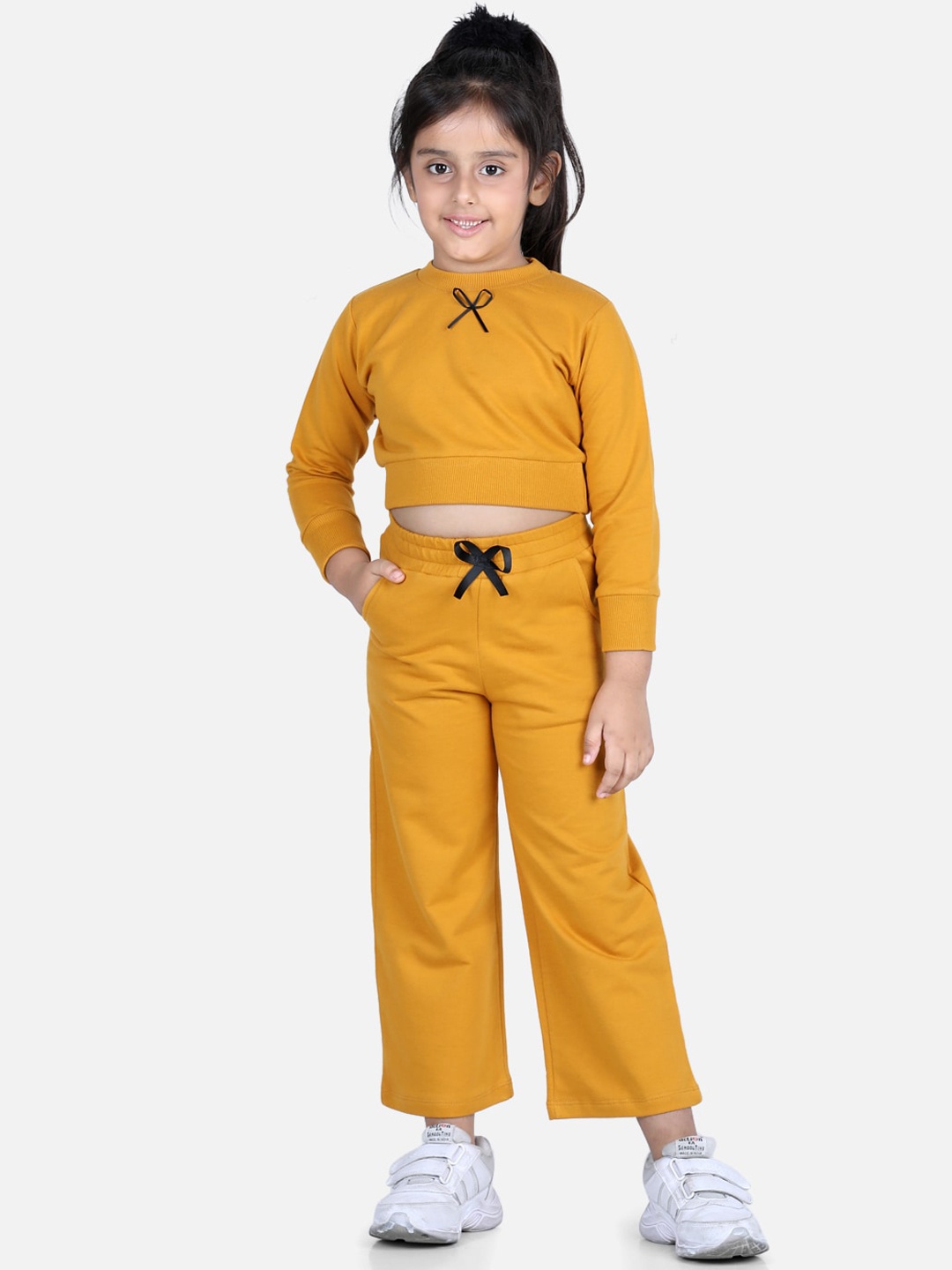 

AWW HUNNIE Girls Solid Clothing Set, Mustard