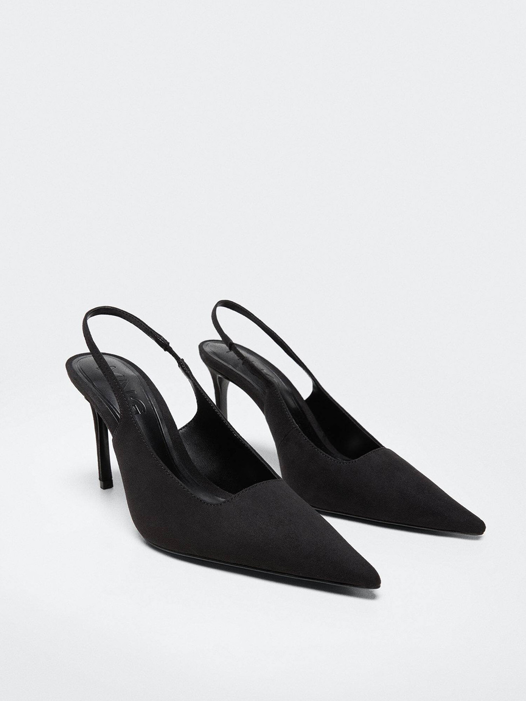 

MANGO Black Solid Sustainable Pumps