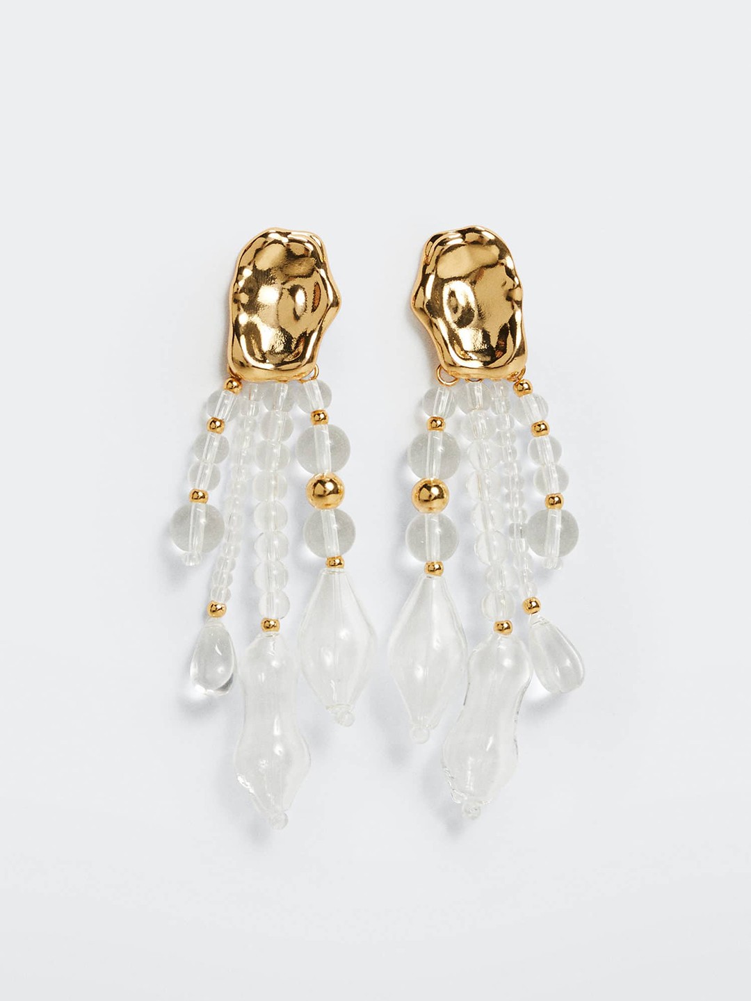 

MANGO Gold-Toned Chandelier Drop Earrings
