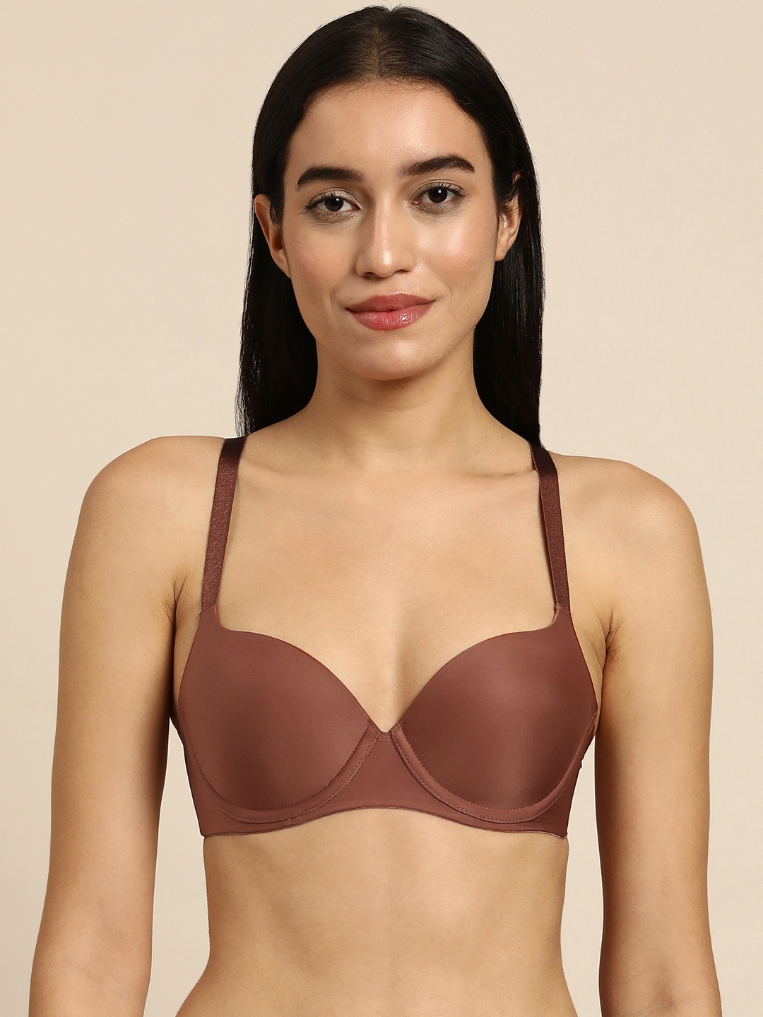 

Triumph Woman 60 Wired Padded Body Make-Up Series Seamless Everyday Bra, Rust