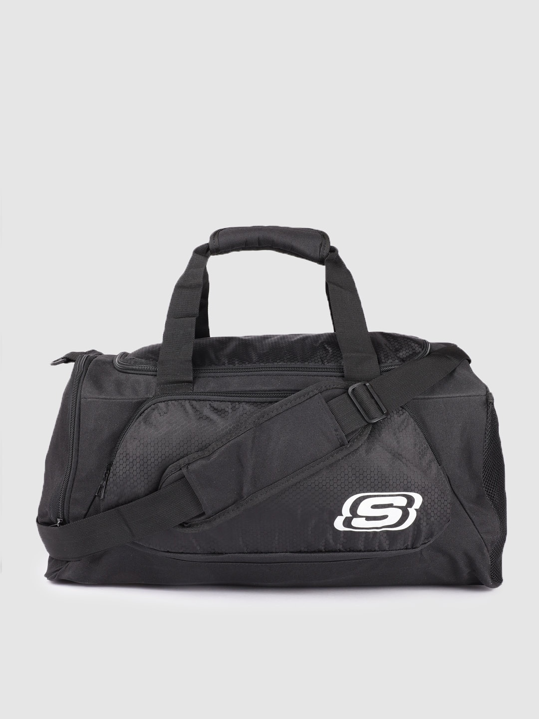 

Skechers Geometric Printed Medium Duffel Bag, Black