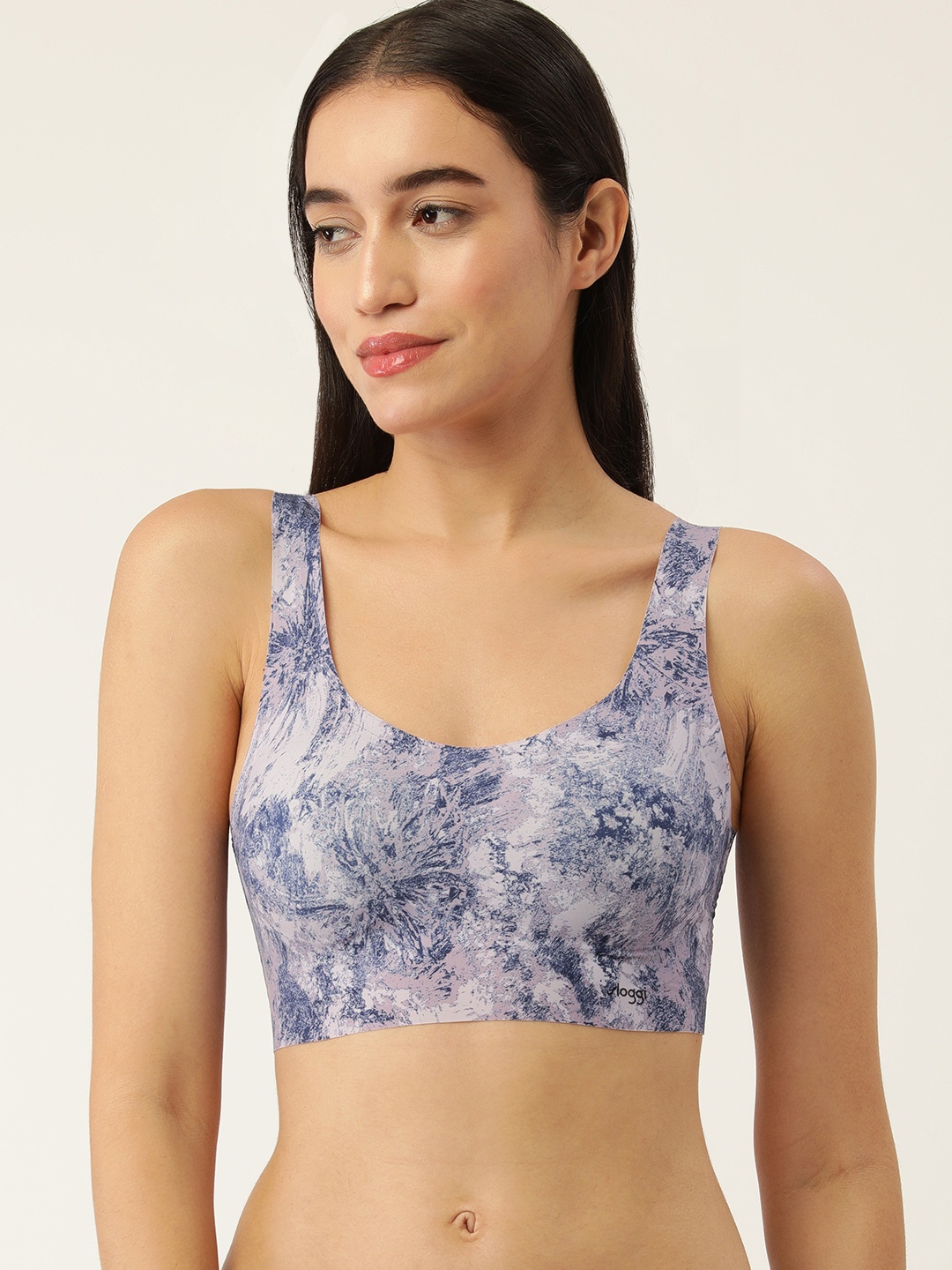 

Sloggi Woman Zero Feel Removable Padded Non-Wired Slip-On Bra, Blue