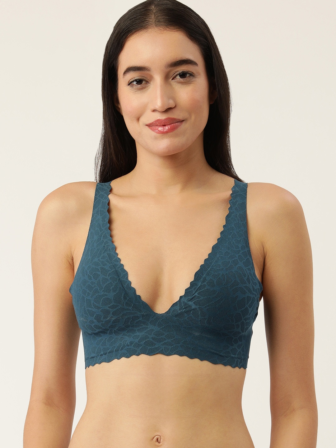 

Sloggi Woman Zero Feel Lace 2.0 Removable Padded Non-Wired Slip-On Bra, Teal