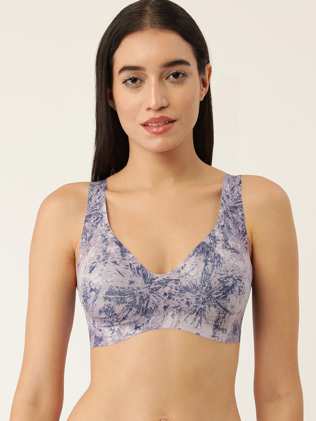 

Sloggi Woman Zero Feel Removable Padded Non-Wired Slip-On Bralette Bra, Blue