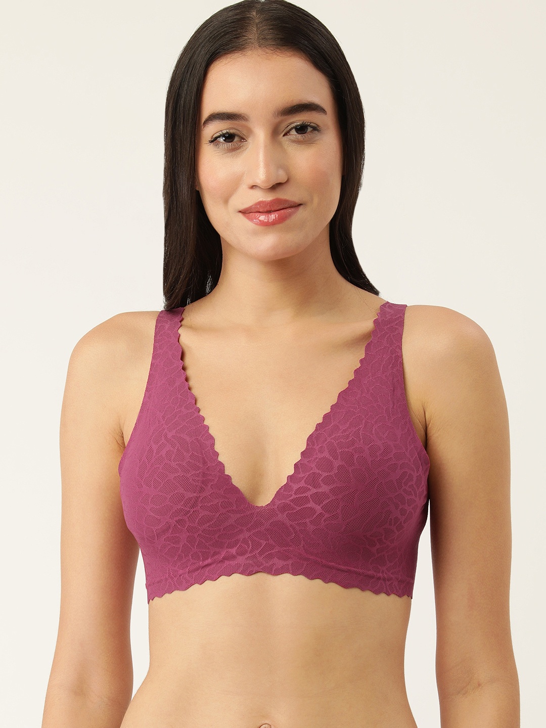 

Sloggi Woman Zero Feel Lace 2.0 Removable Padded Non-Wired Slip-On Bra, Red